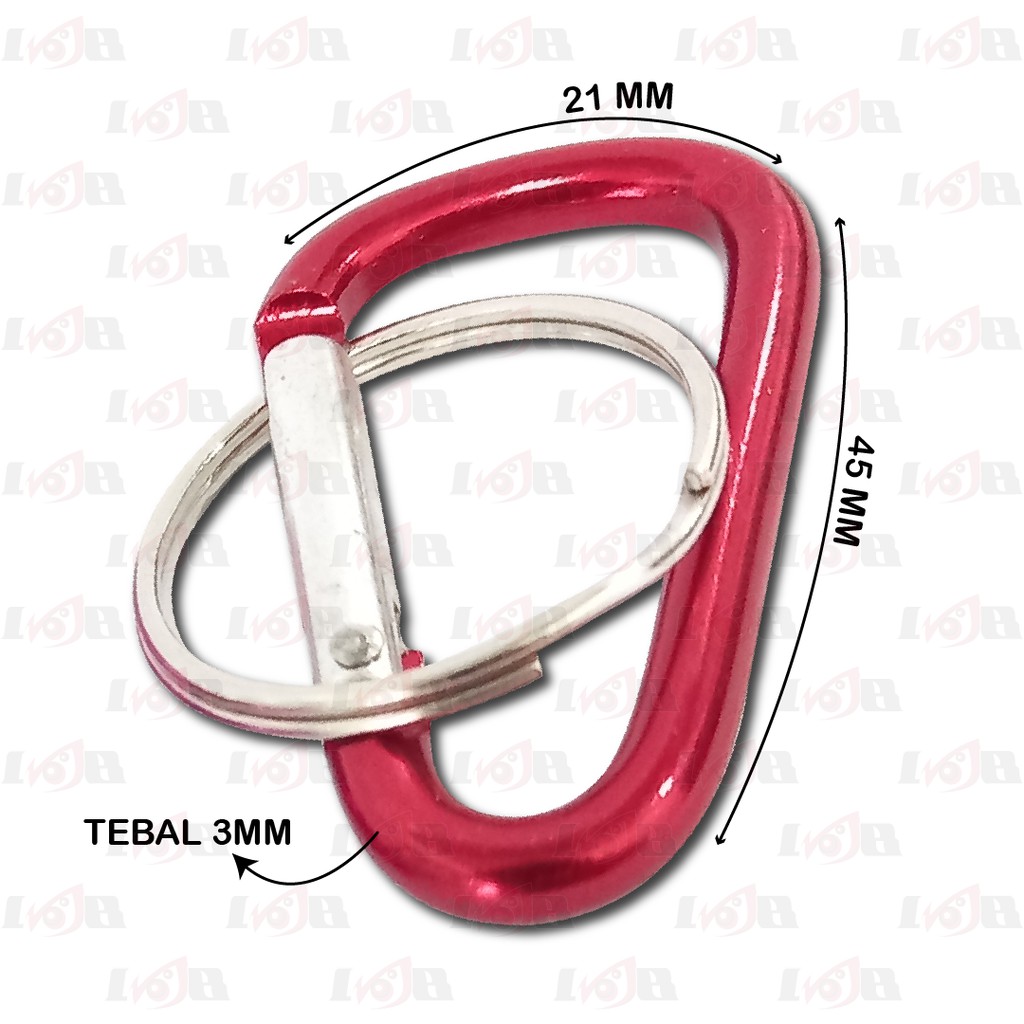 Carabiner Biasa Gantungan Kunci Tas Snap Hook Hanger Hiking Karabiner