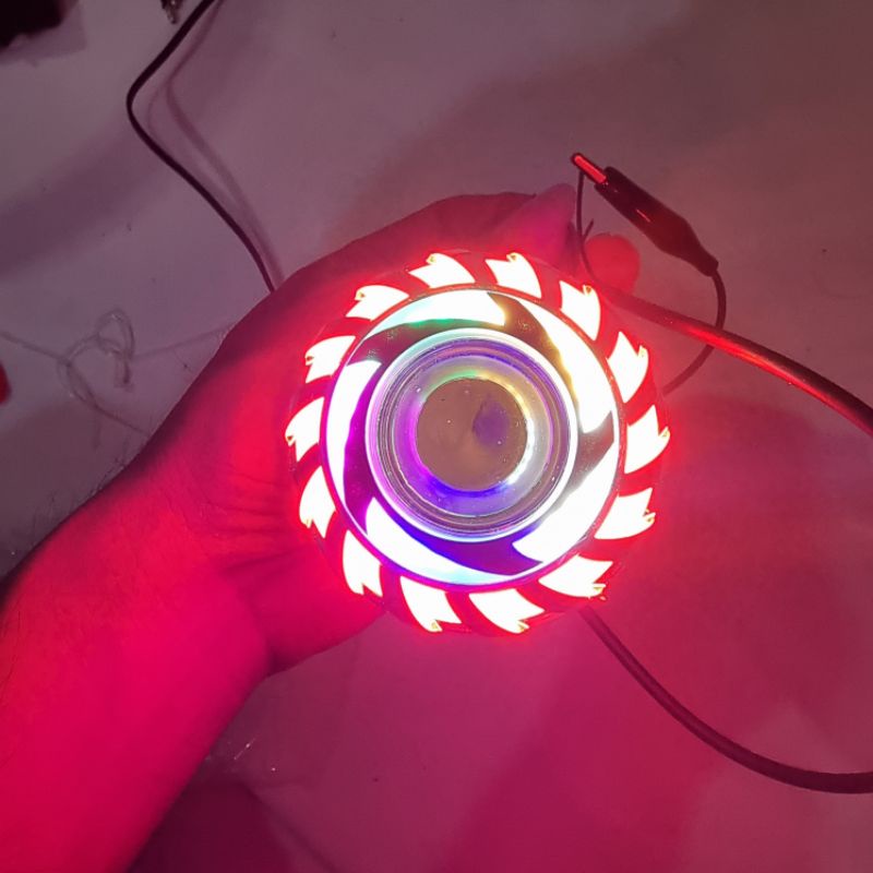 Lampu utama Depan Projie Mini led rainbow 2.5 inch Semua motor bebek matic supra beat jupiter mio vario