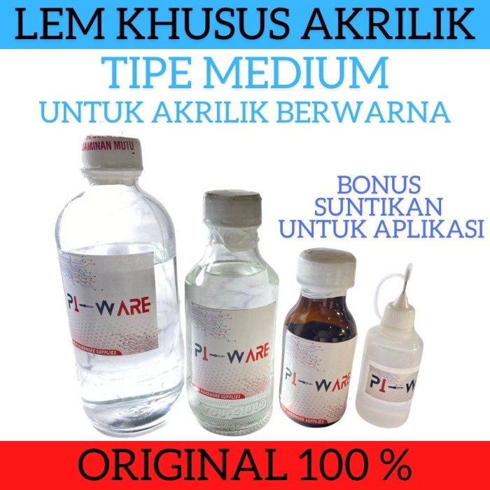 Lem Perekat Khusus Untuk Acrylic Akrilik Type Medium Bonus Suntikan