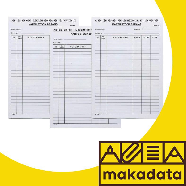 

KARTU STOK STOCK BARANG KURNIA UKURAN KWARTO QUARTO MURAH