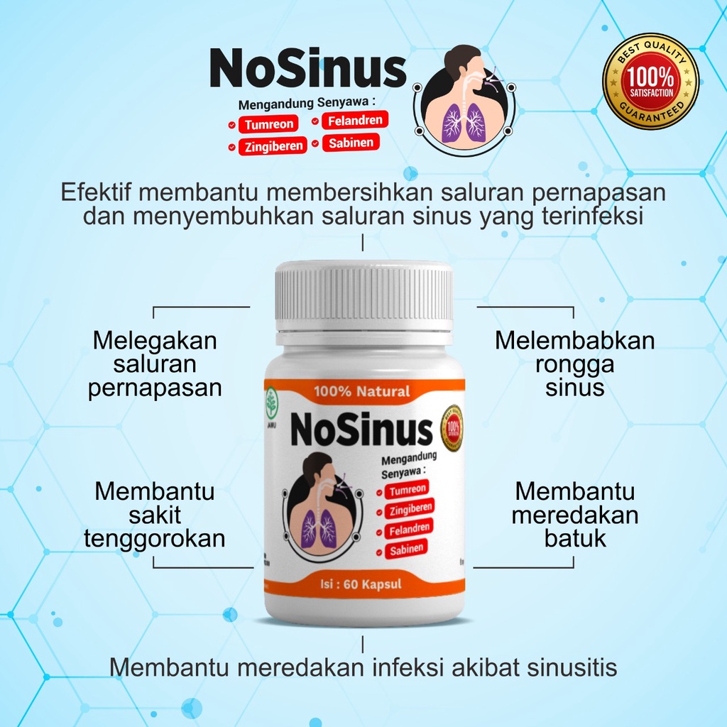 NOSINUS Herbal Melegakan Saluran Pernafasan Akibat Sinusitis