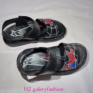  Sandal  anak  laki  laki  motip spider ringan bahan karet 