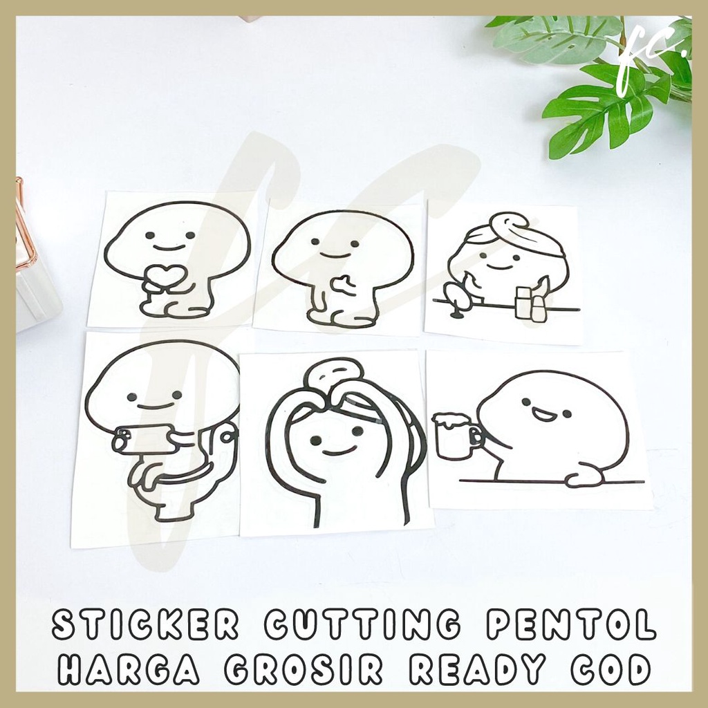 Jual Stiker Cutting Emoji Emoticon Pentol Pentul Quby Deco Sticker Tato