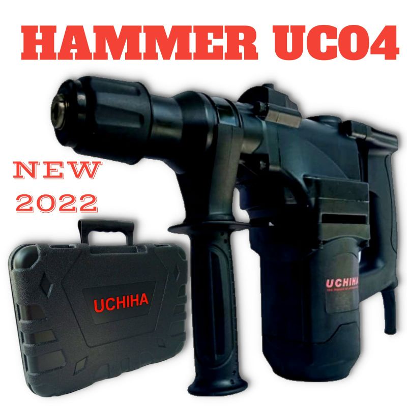 Mesin Bor Hammer Drill Rotary Bobok Beton Tembok UCHIHA Type UC-04 Full Bonus New 2022
