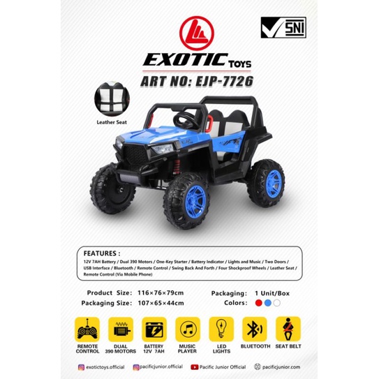 Mobil Aki Anak Jeep UTV Exotic Blue