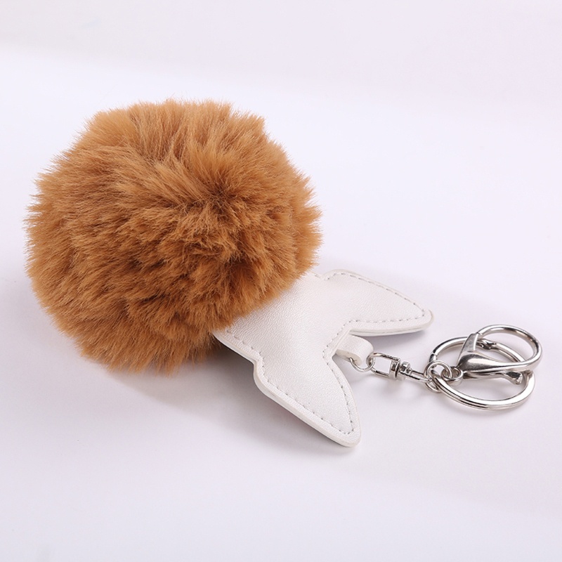 SIY  Fashion Cute Key Rings Dog Fur Key Chains Colorful Pendant Bag Decoration Alloy