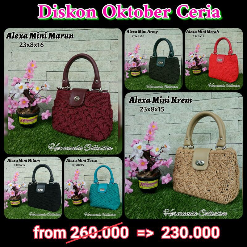 Promo Diskon Tas Rajut Benang Nilon Murah