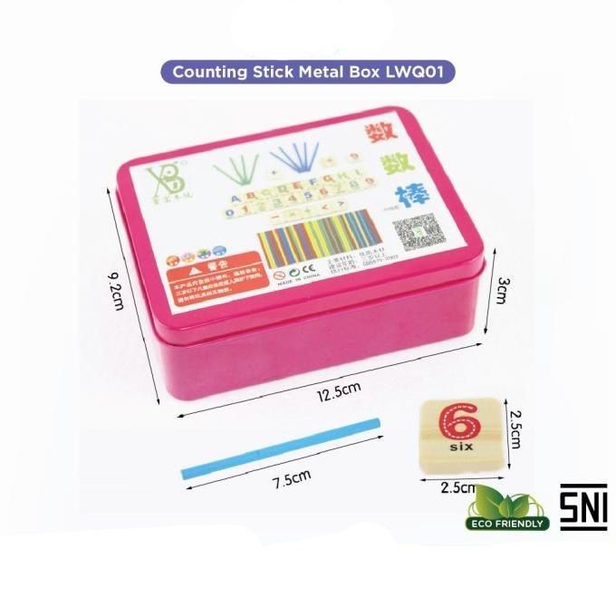 Mainan Anak Counting Stick Metal Box LWQ01 / Mainan Anak - Mainan Edukasi