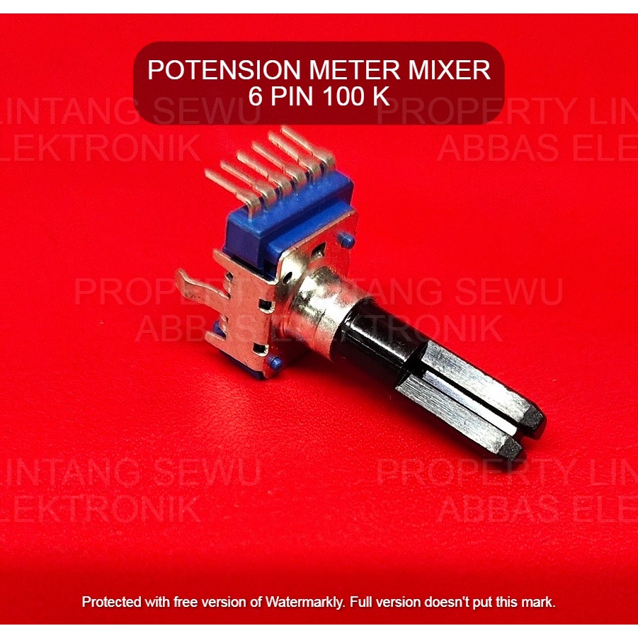 POTENSIO METER MIXER 6 PIN 6 KAKI 100K 100 KILO OHM POTENSIO MIXER