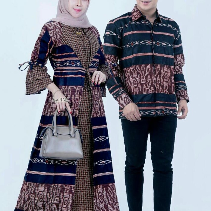 [READY] Fashion Wanita Batik Couple Gamis Jazzy Songket