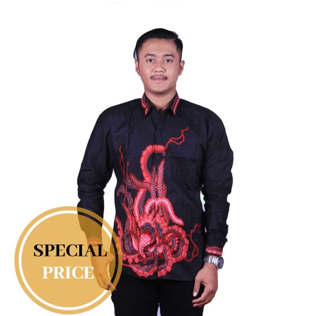 BATIK PRIA KEMEJA PANJANG MOTIF CENDRAWASIH