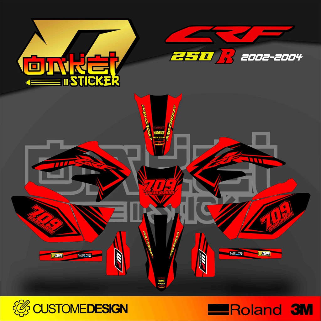 DECAL STICKER CRF 250 R-450 R 2002-2004