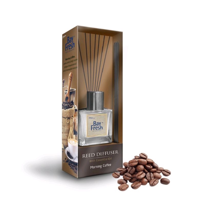 BAY FRESH REED DIFFUSER AIR FRESHENER AROMATHERAPY AROMA THERAPY PENGHARUM RUANGAN BAYFRESH-COFFEE MORNING SET