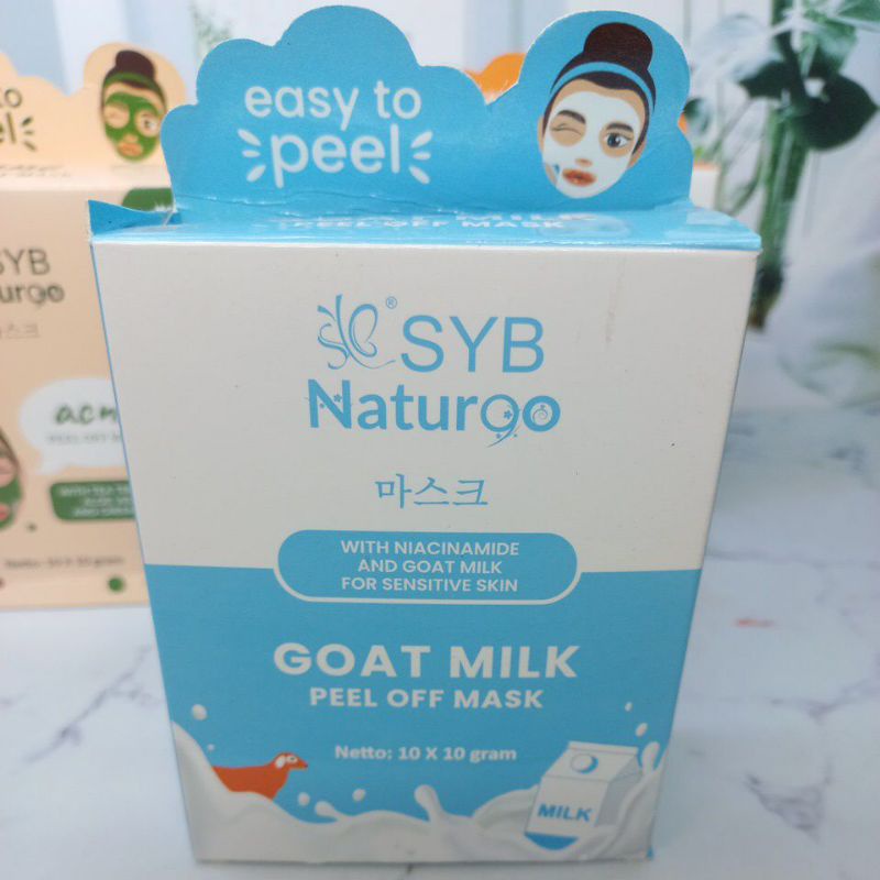 [1BOX] SYB NATURGO MASK ALL VARIAN ISI 10 SACHET EASY OF PEEL