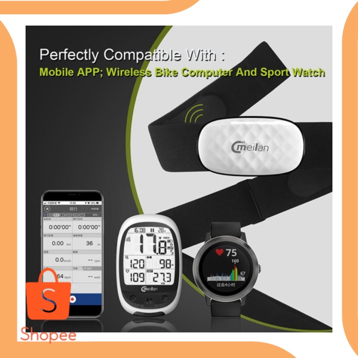 Jual ANT heart rate monitor chest strap GOLIFE Garmin Suunto Bryton