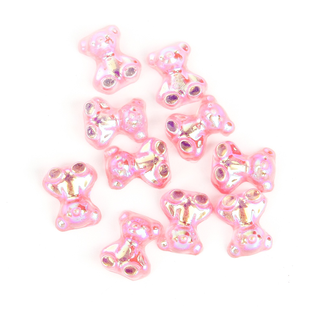 10Pcs Aurora Bear Nails Art / 3D Aurora Rhineston Sequins Glitters  Crafts/3D Nail Art Sticker For Tips / Manicure UV Gel Polish Decor DIY Accessories / Nail Decoration Decals / Manicure Glitter Stone / Nail Makeup Tools