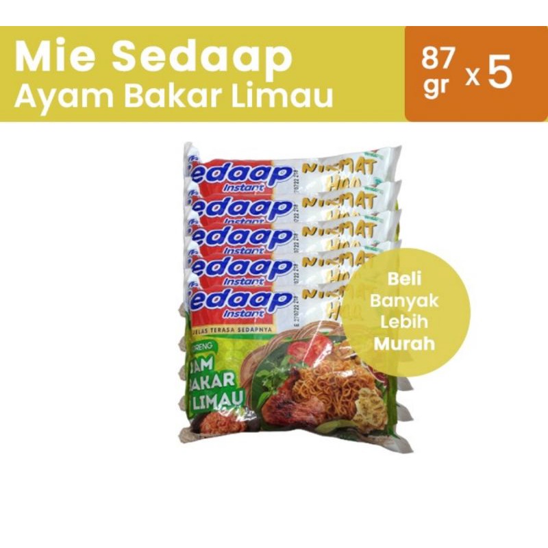 

Mie Sedaap Goreng Ayam Bakar Limau (Isi 5 Pcs)