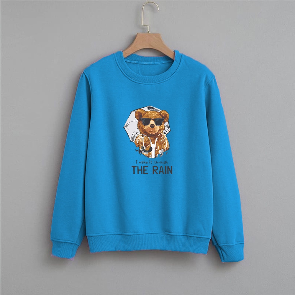 Crewneck wanita Bear The Rain sweater wanita M-XXL