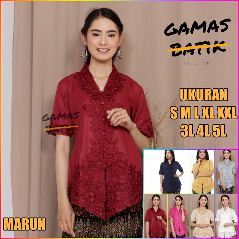 KEBAYA ENCIM BORDIR LENGAN PENDEK/ ENCIM JUMBO/ ENCIM BIG SIZE MURAH