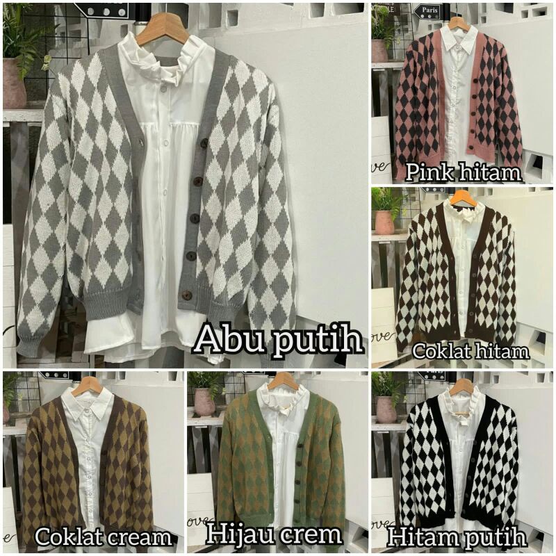 fuji cardigan wanita kotak kupatt