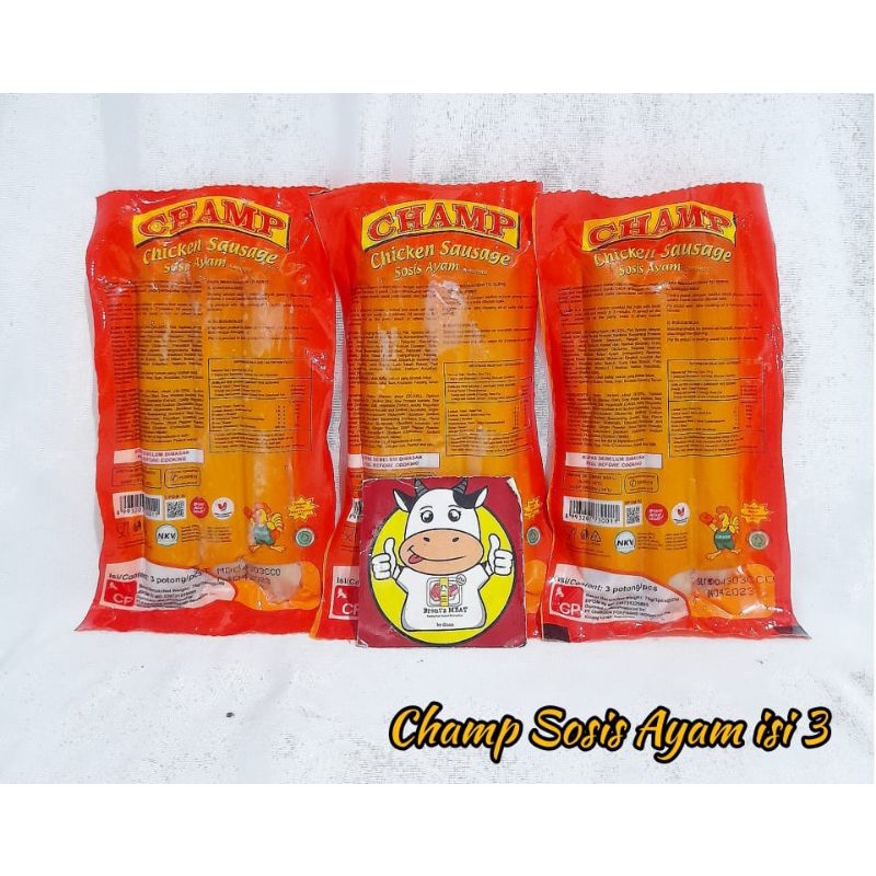 

CHAMP SOSIS AYAM 3 PCS - FROZEN FOOD - BRONTZ JOGJA