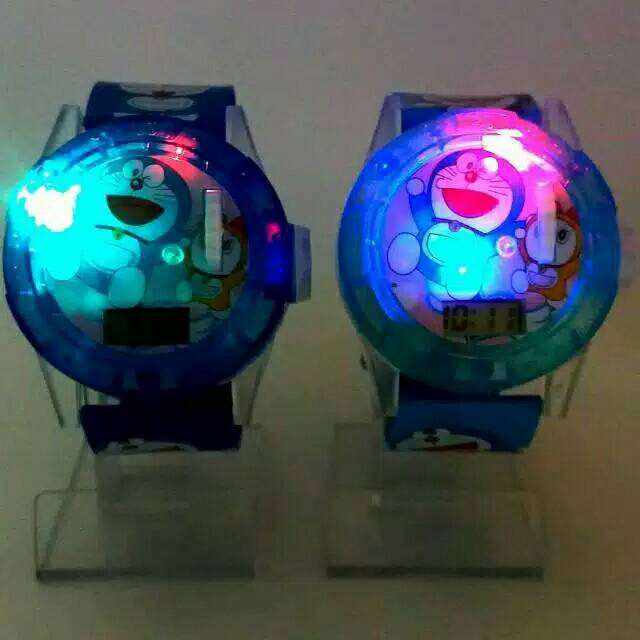 Jam Tangan Anak Laser Musik Melody Karakter Doraemon