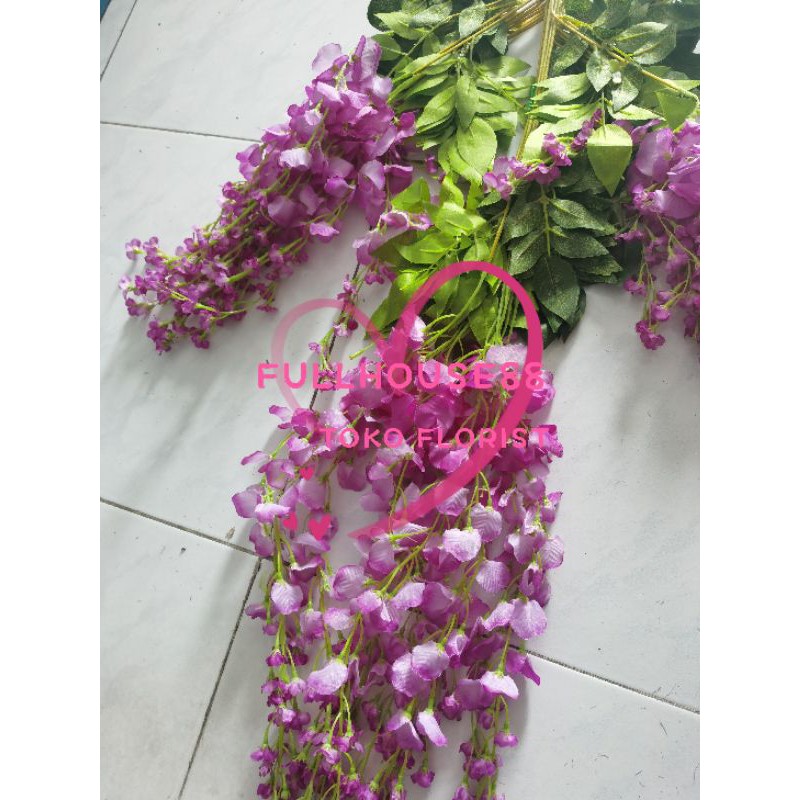 Wisteria Biasa/Bunga Wisteria Dekorasi/Wisteria Gantung/Wisteria Hiasan/Wisteria Artificial promo