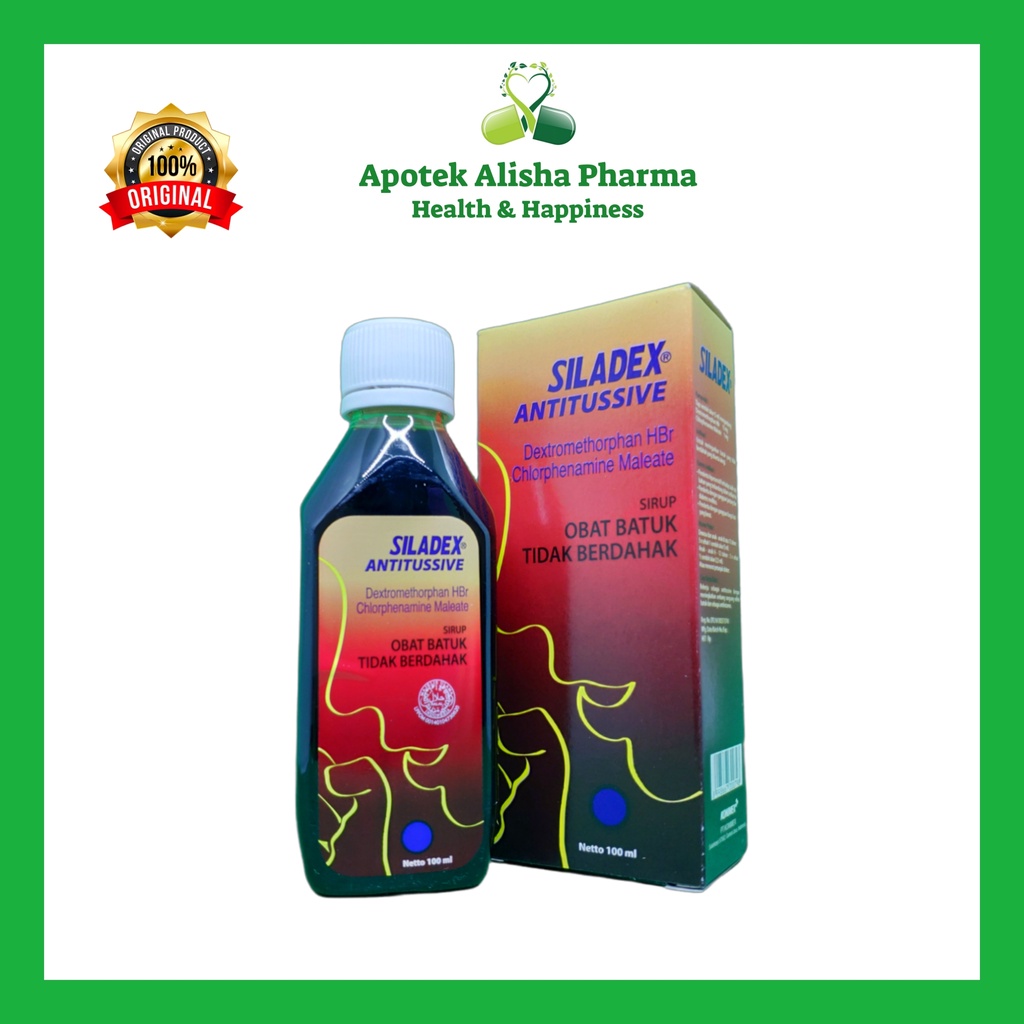 SILADEX ANTITUSSIVE SYRUP 30/60/100ML - Siladex Merah Sirup Obat Batuk Tidak Berdahak / Batuk Kering Alergi Flu Pilek / Siladek Merah