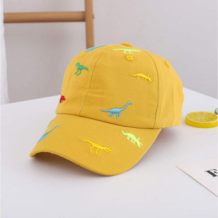 HIGH QUALITY Topi Anak 1 - 4 Tahun Baseball Topi Bayi Dino dengan Bordir warna warni Import / Topi Dino Star / Dino Trex CBKS VC