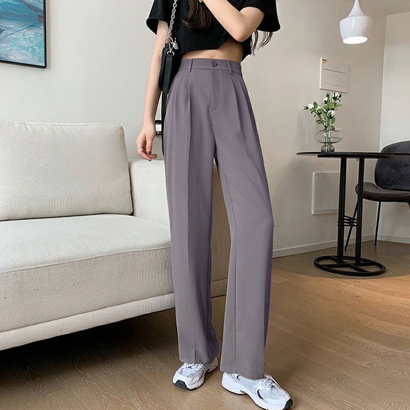 HIGHWAIST LOOSE PANTS TROUSERS CELANA ANTI KUSUT