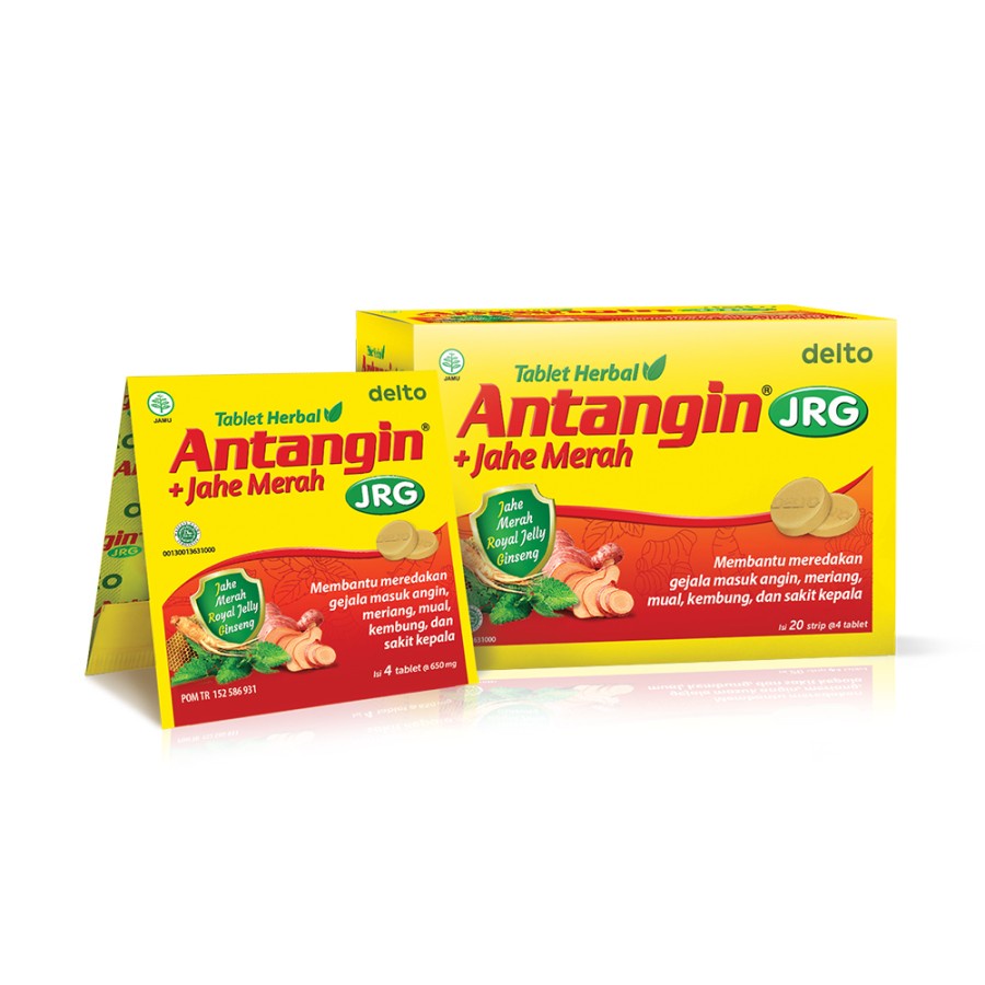 

Antangin JRG Tablet + Jahe Merah Herbal Box (20 Strips isi 4 tab)