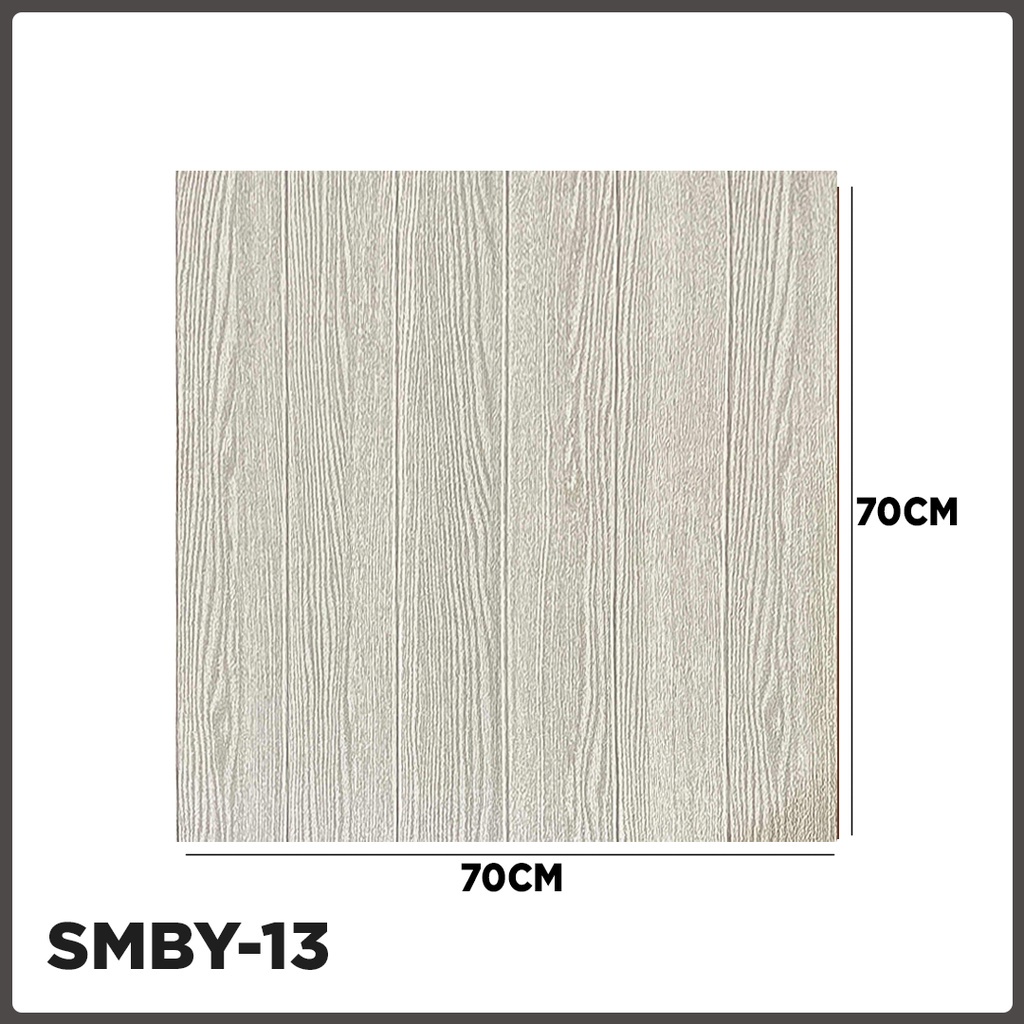Paus Biru - Wallpaper dinding 3d motif kayu wood foam 70x70cm / wallfoam motif kayu-KAYU 3mm SMBY-13