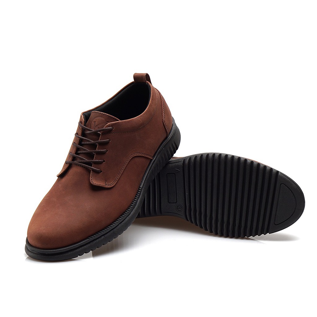 Hatta Choco | Sepatu Kulit Asli Vintage Klasik Pria Derby Oxford Original Footwear | FORIND x Kenzios