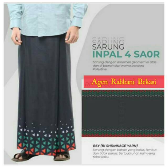 Jual Sarung Rabbani Inpal Palestine Keren Harga Sarung Rabani Hitam Putih Motif Palestina