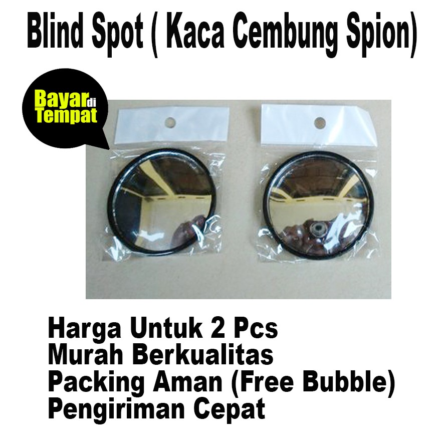 Spion Tempel Bulat / Blind Spot Mirror Kaca Spion Mini Tambahan Blind Spot Mirror - Kaca Mini Tambah