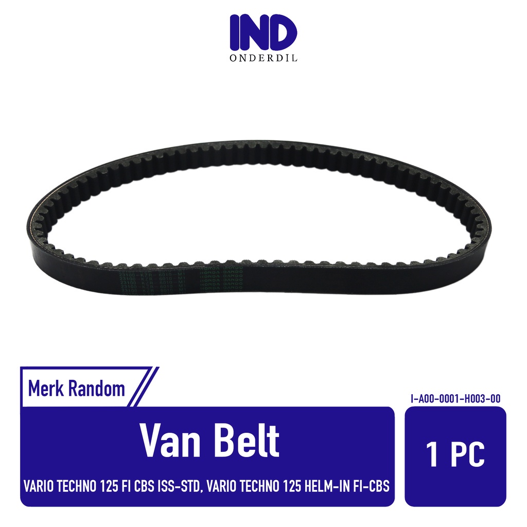 Vanbelt-Vanbel Van-V Bel-Belt Vario Techno 125 FI CBS ISS-STD 2013-2015 &amp; Vario Techno 125 Helm-In FI-CBS 2012-2013 Merk Random