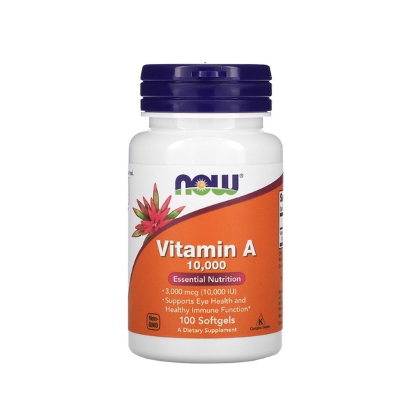 Now Foods Vitamin A 10.000 IU 100 Softgels