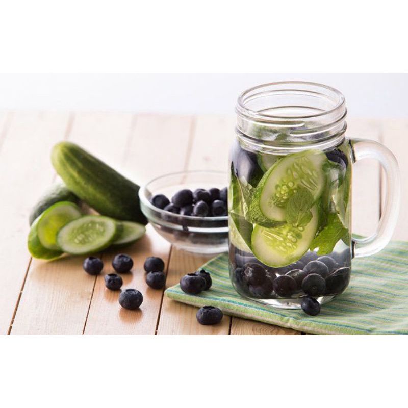 gelas kaca jar polos tanpa tutup/gelas toples/gelas kaca gagang/gelas jus/gelas cafe