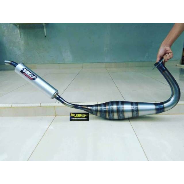 Knalpot YKJ RX King Kolong PDK Repsol Plat Besi Terbaru Super Garing