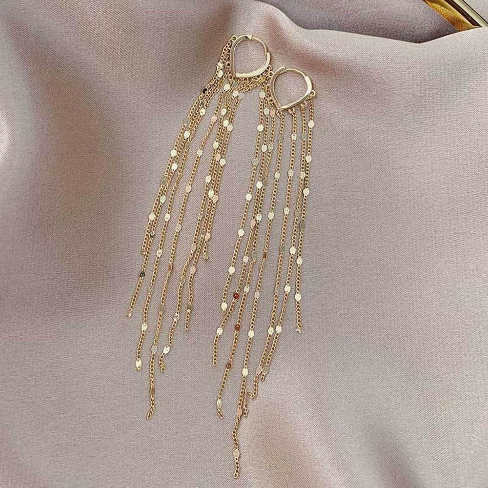 Needway   Anting Temperamen Elegan Wanita Korea Hati Rumbai Gadis Ear Stud