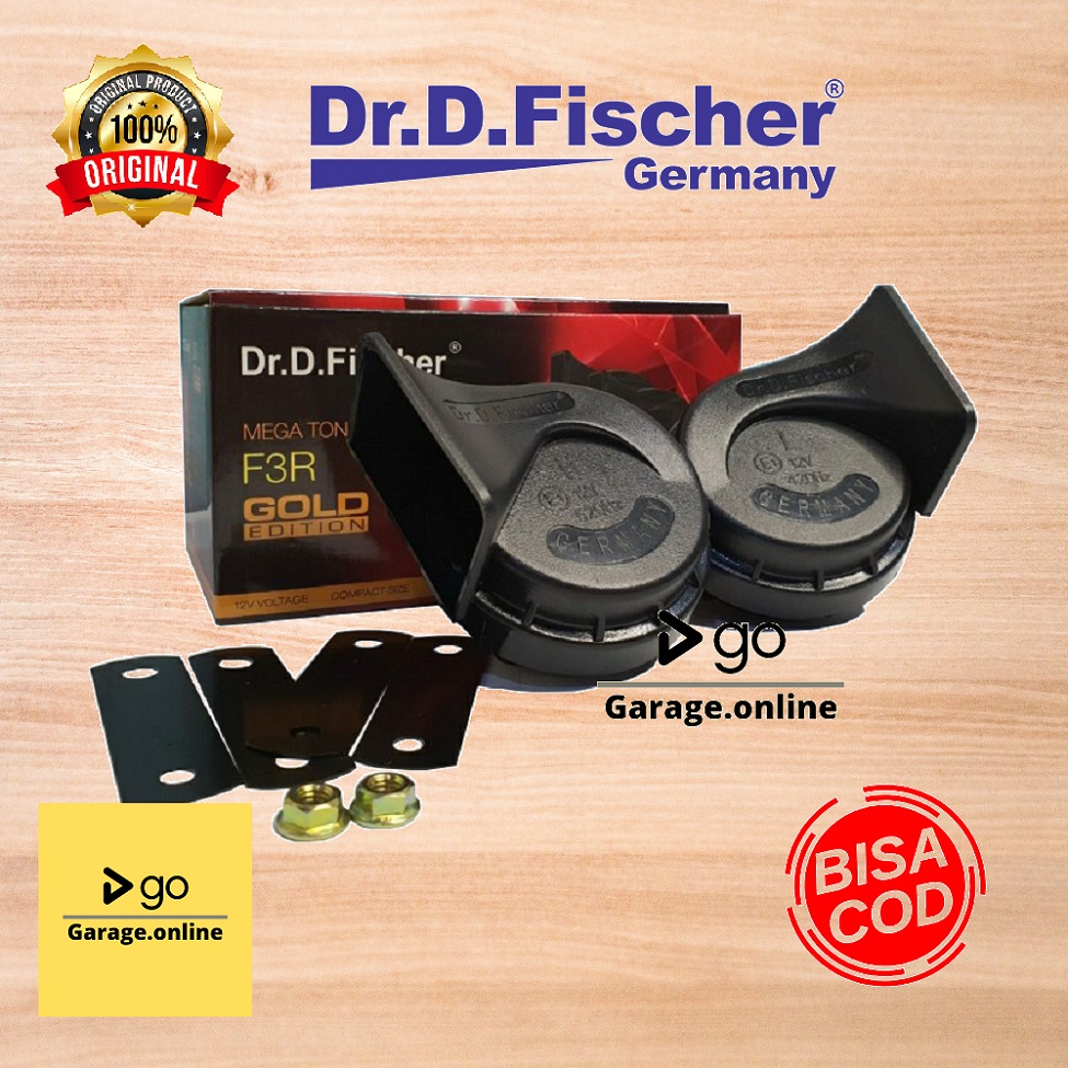 Klakson Keong Dr D Fischer F3R GOLD EDITION 12V Untuk semua Mobil dan Motor Original