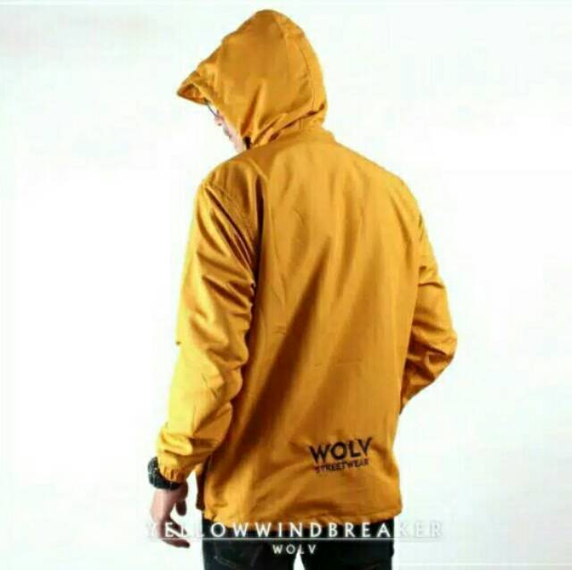 Jaket Cagoule Kuning Windbreaker
