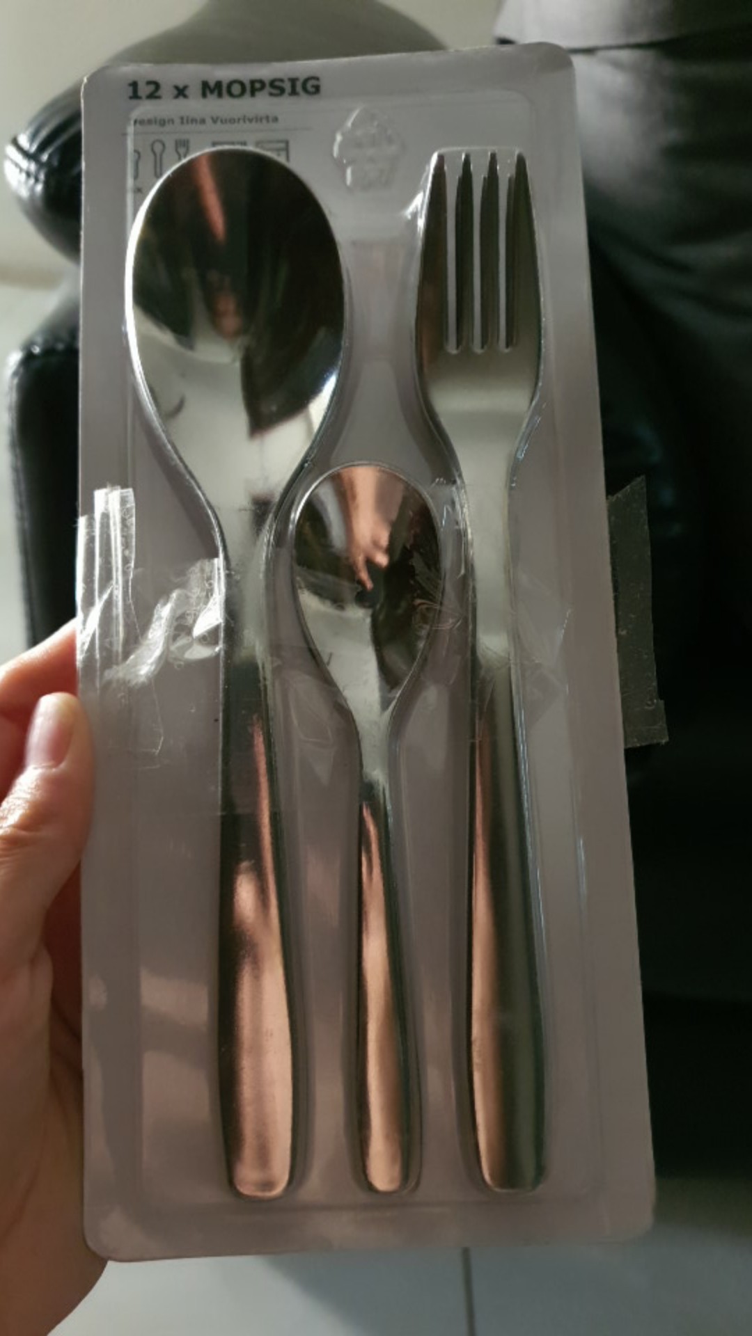 Mopsig Peralatan Makan (sendok, Garpu Dan Sendok Kecil) 1 Set Isi 12