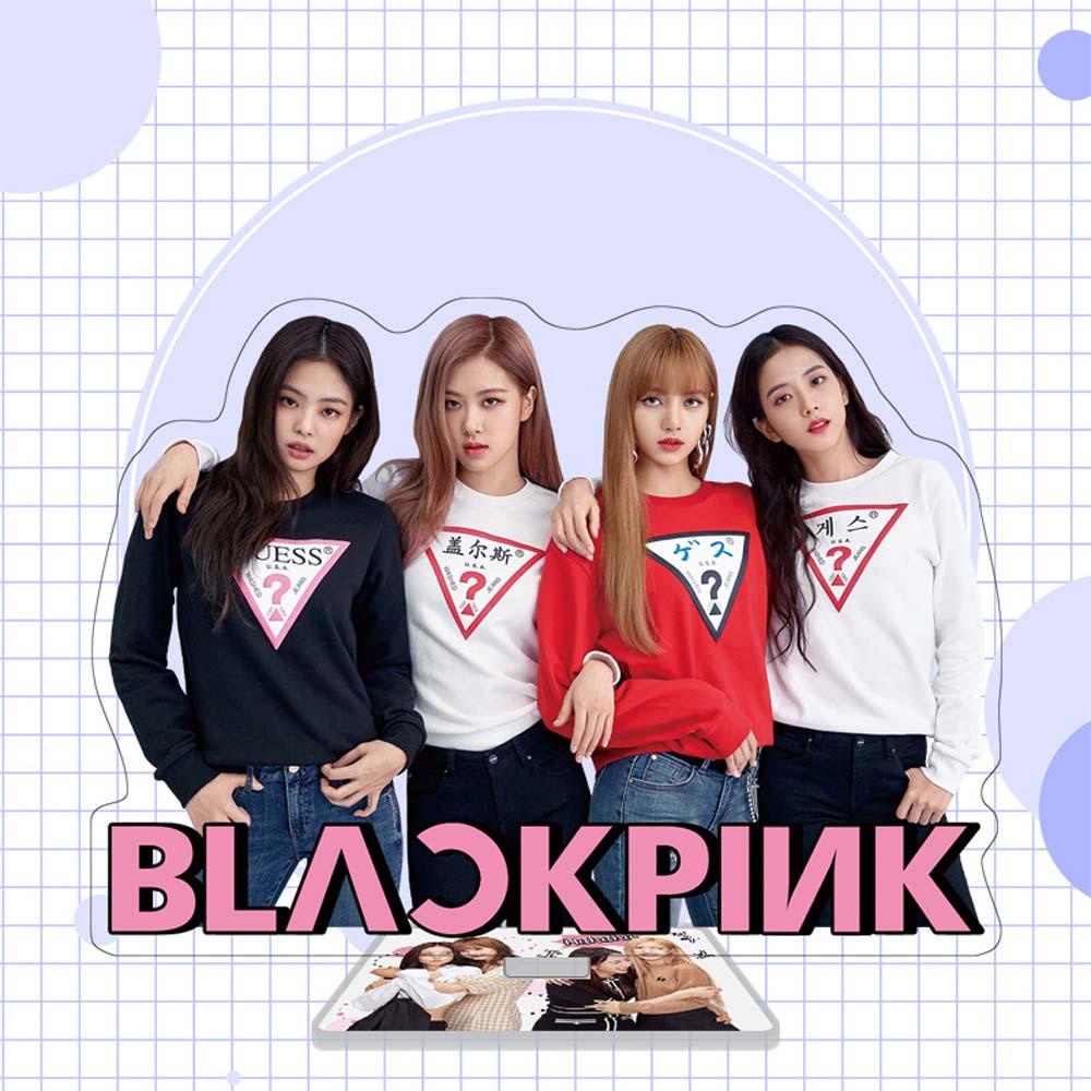 Lanfy BLACKPINK Fashion Korea Group KPOP Bintang Koleksi Mainan JISOO Action Figure LISA Figure Dekorasi Desktop Standing Kartu