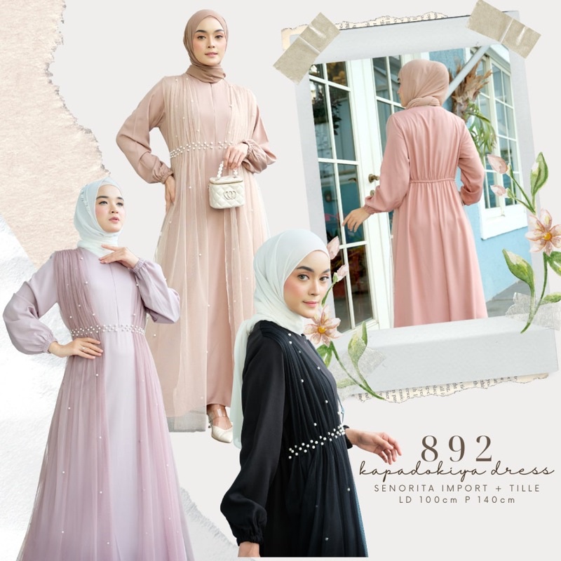 Raina Premium Long Dress ( Brukat gamis premium ) lebaran dress kaftan pastel