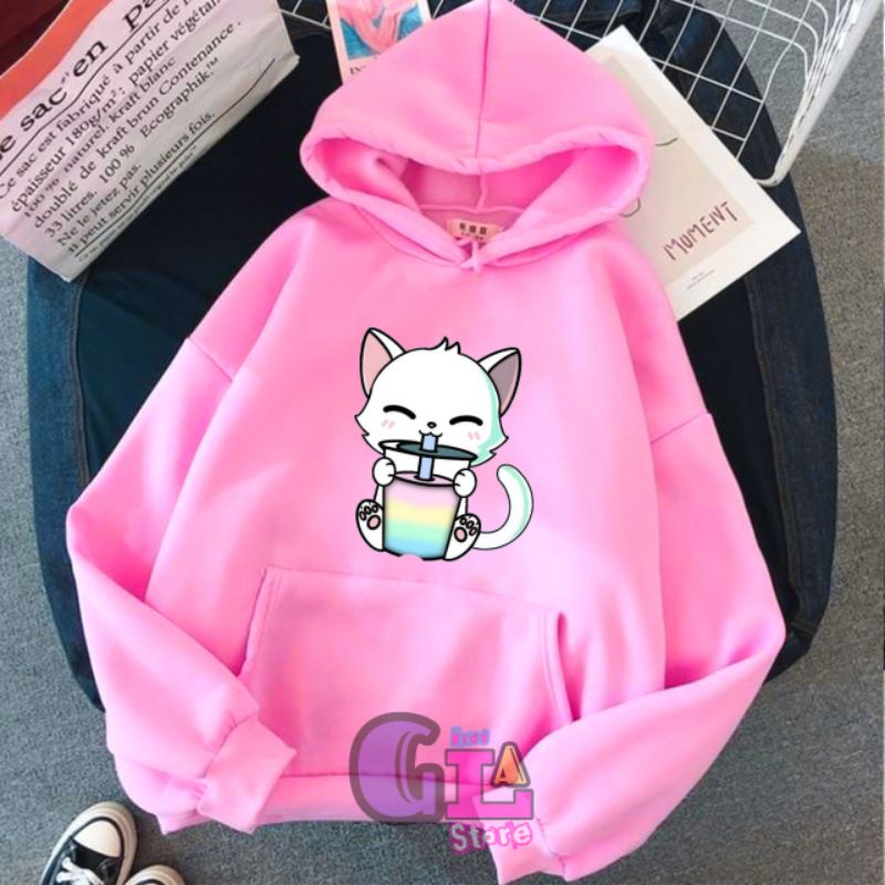 JAKET HOODIE ANAK PEREMPUAN/HOODIE ANAK KITTEN BOBA/HOODIE ANAK PEREMPUAN TERBARU