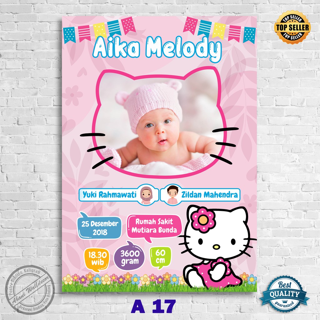 Abani Store Custom Biodata Bayi Edit Foto Kelahiran Anak Bio Baby Desain Menarik Soft File Saja-A 17