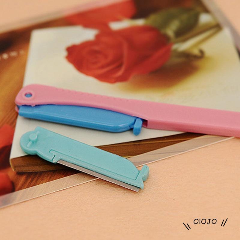 【COD】Set Pisau Cukur Alis Model Lipat Dapat Diganti Untuk Salon Kecantikan Wanita