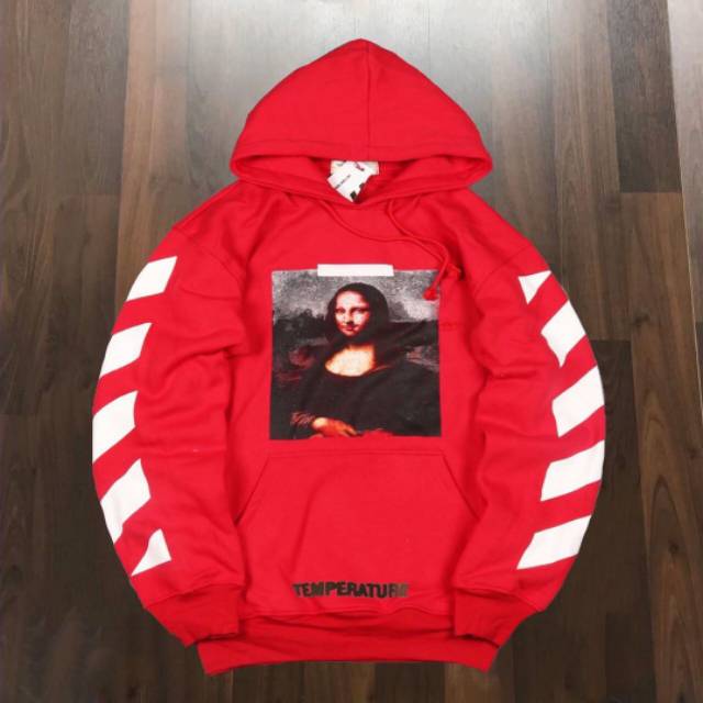 HOODIE MONALISA OFF WHITE RED MIRROR ORIGINAL OFF-WHITE SWEATER