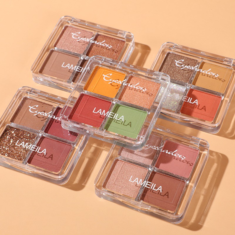 MC-3049 LAMEILA 4 Color Avocado Eyeshadow disk Matte / Shimmer Fruit Eyes